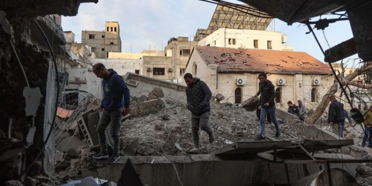 Israeli strike destroys part of last fully functioning hospital in Gaza City