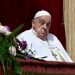 Pope gives Easter blessing in highest-profile appearance yet after briefly meeting Vance