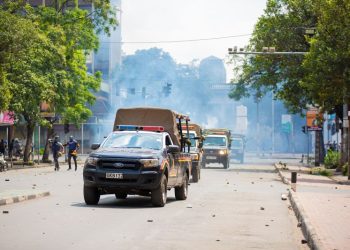 Police fire teargas and water cannon at protesters in Kenya as thousands take to the streets